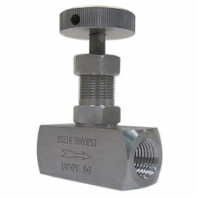 GRAINGER 5TUL9 Needle Valve 1/4 NPT 1/4 NPT