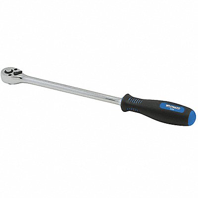 WESTWARD 5TZD5 Hand Ratchet 18 in Chrome 3/8 in