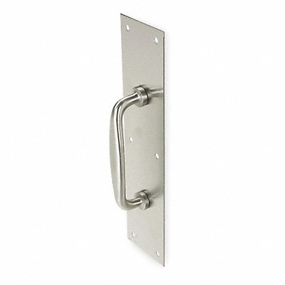ROCKWOOD 132X70C28 Pull Plate Oval Grip Aluminum 4 x16 In