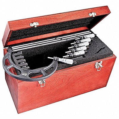 STARRETT S436DXRLZ Micrometer Set 6-12 In 0.001 Res 6 Pc