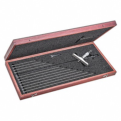 STARRETT 445BZ12RL Depth Micrometer 0-12 In 4 In Base