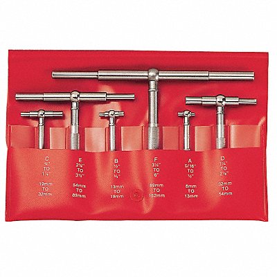 STARRETT S579HZ Telescoping Gauge Set Number of Pieces 6
