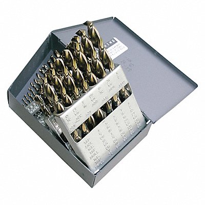 WESTWARD 5UDN9 Jobber Drill Set 29 pc HSS
