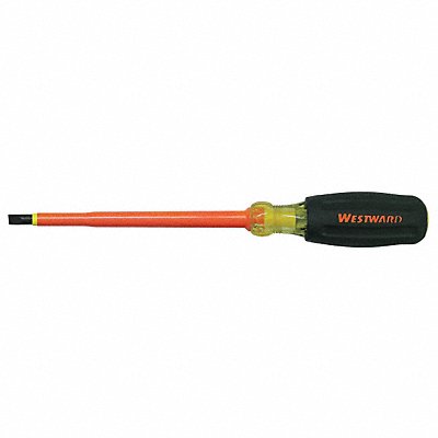 WESTWARD 5UFW7 Insulated Slotted Screwdriver 3/8 in