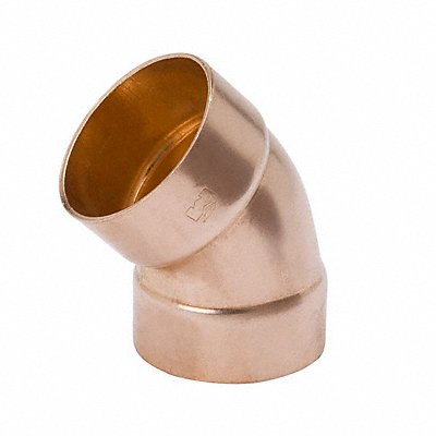 STREAMLINE W07421 DWV Elbow 45 Deg Wrot Copper 1-1/2 CxC