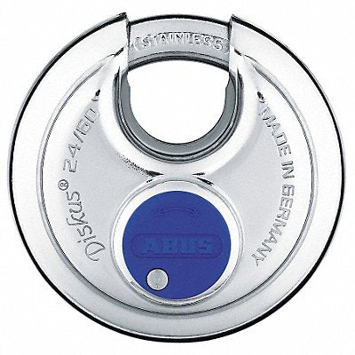 ABUS 24IB60MK Keyed Padlock 21/32 in Round Silver