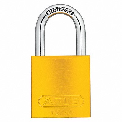 ABUS 7240KAx12Yellow Lockout Padlock KA Yellow 1-1/2 H PK12