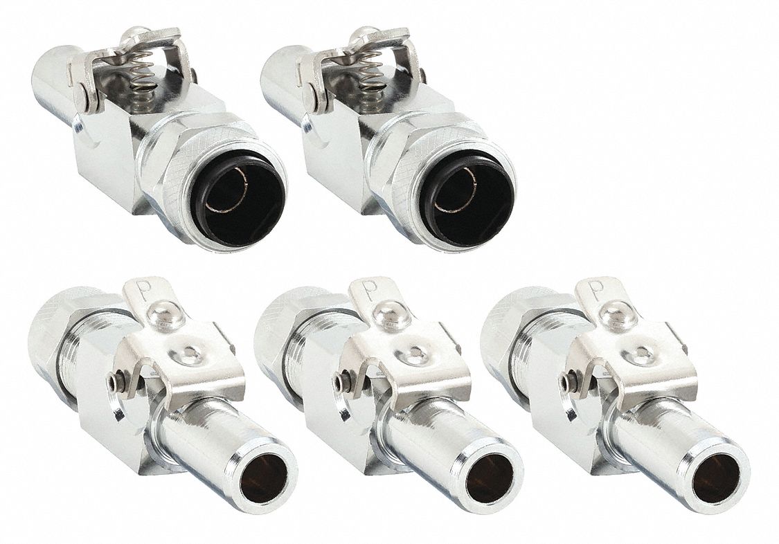 PARKER 393P44 Through Type Coupler Metal 1/4 In PK5