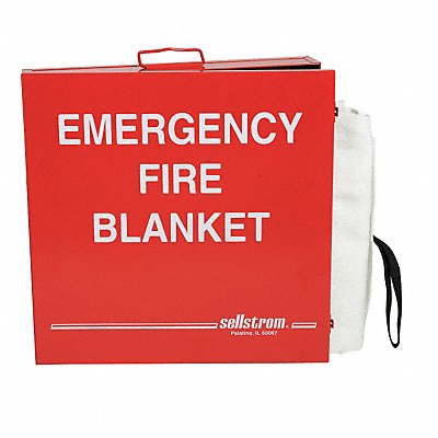 SELLSTROM S97457 Fire Blanket 5 ft W 6 ft L White