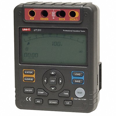 GRAINGER 5URG2 Megohmmeter 250 to 1000V DC LCD