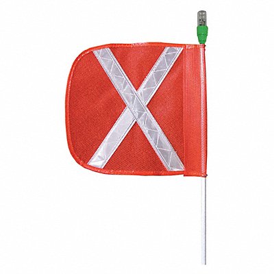 CHECKERS INDUSTRIAL PROD INC FS5XLO Warning Whip HD 5 Ft X Flag and Socket