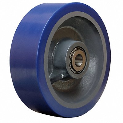 GRAINGER W1240SYT114 Polyurethane Tread on Steel Core Wheel