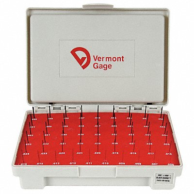 VERMONT GAGE 901100100 Black Oxide Coated Pin Gauge Set Dim Type