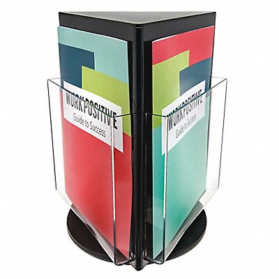 DEFLECTO 592804GR Rotary Magazine Holder 12-3/4 H