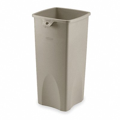 RUBBERMAID COMMERCIAL PRODUCTS FG356988BEIG Garbage Can Square 23 gal Beige