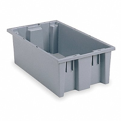 AKRO-MILS 35300GREY F8961 Stack and Nest Ctr Grey Solid Polymer