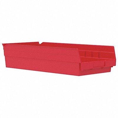 AKRO-MILS 30158RED F8876 Shelf Bin Red Industrial Grade Poly 4 in
