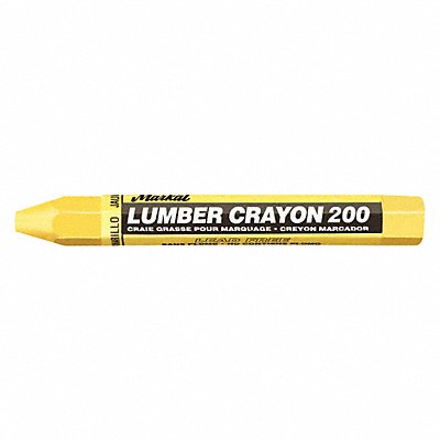 MARKAL 80351 Lumber Crayon Yellow 1/2 Size PK12