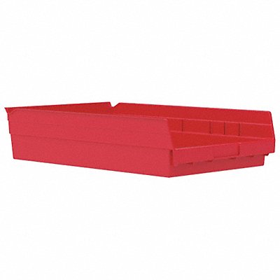 AKRO-MILS 30178RED F8873 Shelf Bin Red Industrial Grade Poly 4 in