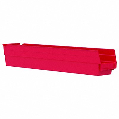 AKRO-MILS 30124RED F8872 Shelf Bin Red Industrial Grade Poly 4 in