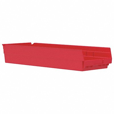 AKRO-MILS 30184RED F8871 Shelf Bin Red Industrial Grade Poly 4 in