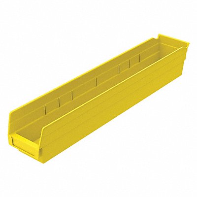 AKRO-MILS 30124YELLO F8872 Shelf Bin Yellow Industrial Grade Poly 4 in