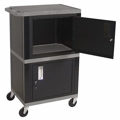 GRAINGER WT50GYB Audio-Visual Cart 200 lb Grey 24 in L