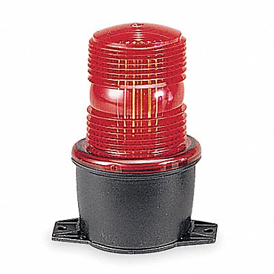 FEDERAL SIGNAL LP3TL120R Low Profile Warning Light LED Red 120VAC