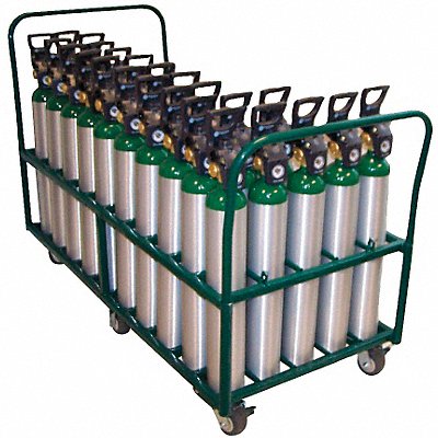 SAFTCART MDE50V Cylinder Trolley 38 in H 2400 lb.