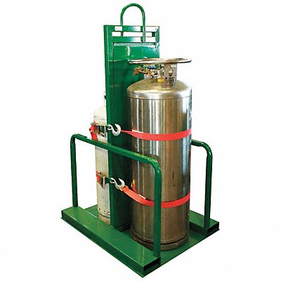 SAFTCART 4L100FW Cylinder Pallet 37 1/2 W 4 500 lb Green