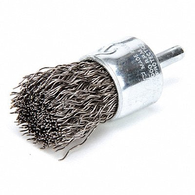 WEILER 93127 Crimped Wire End Brush Steel 1 In.