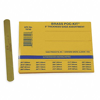 PRECISION BRAND 76740 Feeler Gauge Set Dimension Type /Metric