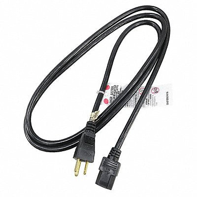 GRAINGER 5XFP1ID Power Cord 5-15P SVT 6 ft Blk 10A 18/3