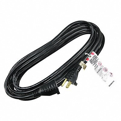 GRAINGER 5XFR1ID Extension Cord 15ft 16Ga 13A SJT Blk
