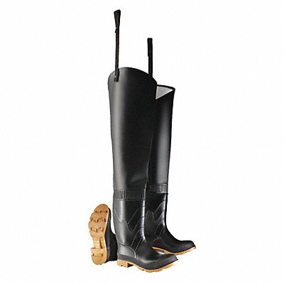 DUNLOP 8605600 E8463 Hip Wader Men s 10 Steel Black PR