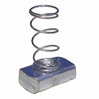 GRAINGER V200516 Spring Nut Steel Overall W 1 3/8in PK25