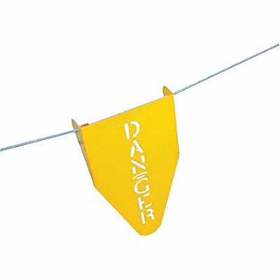 GUARDIAN 15038 Stamped Steel Warning Flag 11-1/2 in H