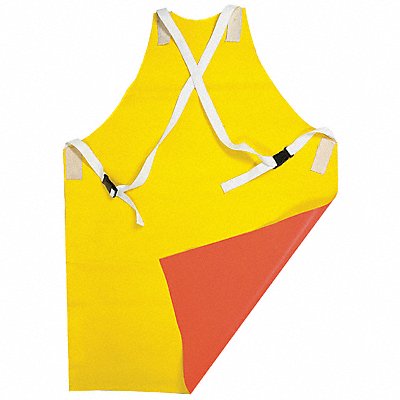 SALISBURY 36982 Flame Resistant Ins. Apron Yellow/Orng 42In