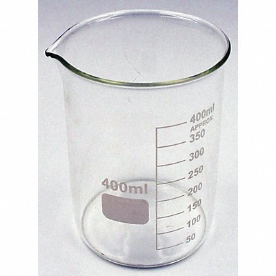 LAB SAFETY SUPPLY 5YGZ3 Beaker 400 mL 110 mm H 80 mm Dia PK6