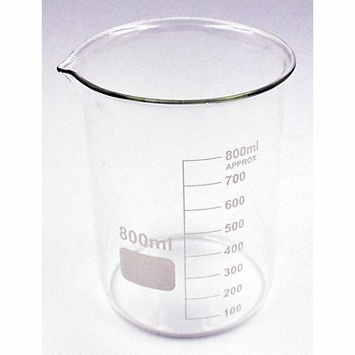 LAB SAFETY SUPPLY 5YGZ6 Beaker 800 mL 135 mm H 100 mm Dia PK6