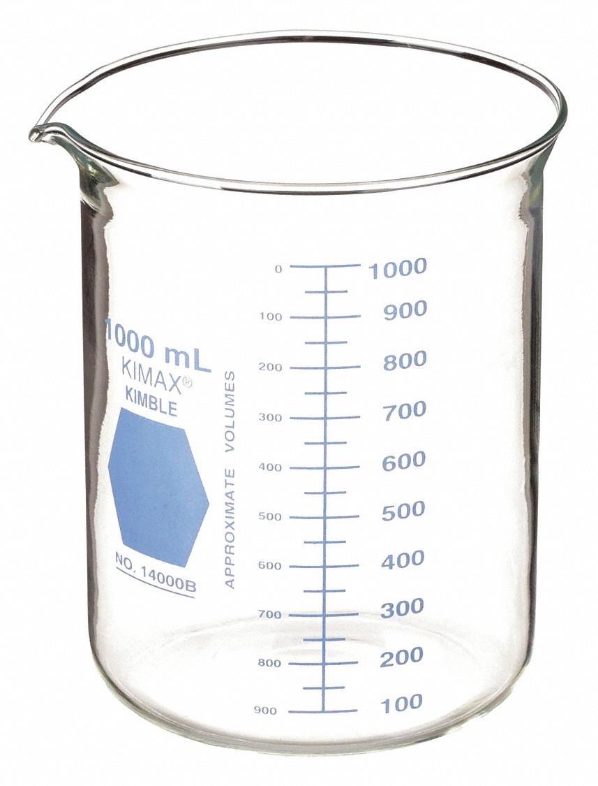 LAB SAFETY SUPPLY 5YHA0 Beaker 5 L 270 mm H 170 mm Dia