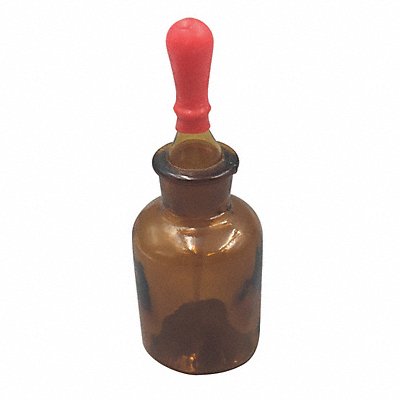LAB SAFETY SUPPLY 5YHL1 Bottle 76 mm H Amber 40 mm Dia PK12
