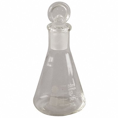 LAB SAFETY SUPPLY 5YHR8 Erlenmeyer Flask 250 mL 155 mm H PK12