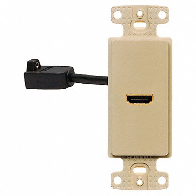 HUBBELL WIRING DEVICE-KELLEMS NS801I Video Wall Plate and Jack HDMI Ivory