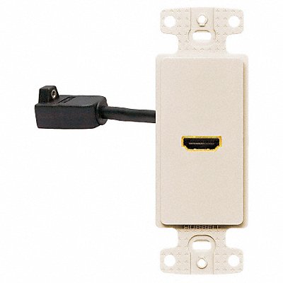 HUBBELL WIRING DEVICE-KELLEMS NS801LA Video Wall Plate and Jack HDMI Lt Al