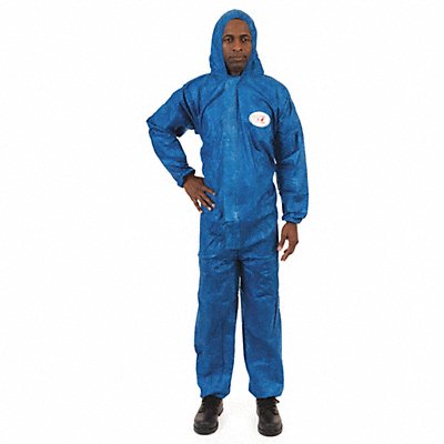 VIROGUARD 24075XL Hooded Coverall Elastic Blue 5XL PK25