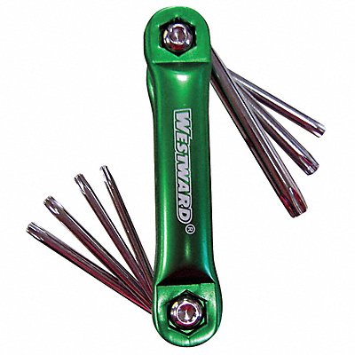 WESTWARD 5YUU7 Torx Key Set Folding Shape 2 in to 3 in