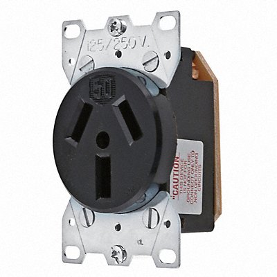 HUBBELL HBL7962 Receptacle Black 50 A 3P3W Back Side 1PK