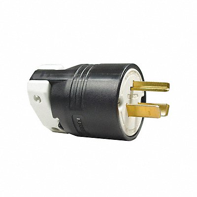 HUBBELL HBL9337C Straight Blade Plug Blk 30 A Stnd 10-30P