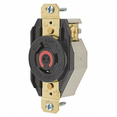 HUBBELL HBL2340 Locking Receptacle 20 A Black Nylon L8-20R 1Gng